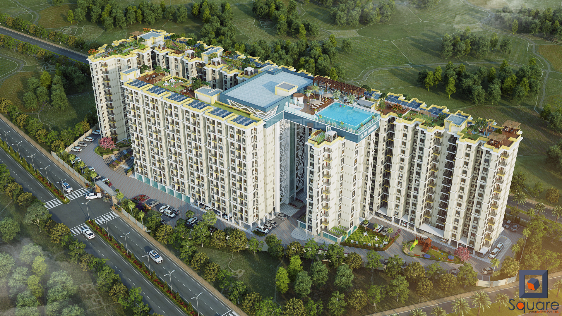 Side Aerial Elevation View